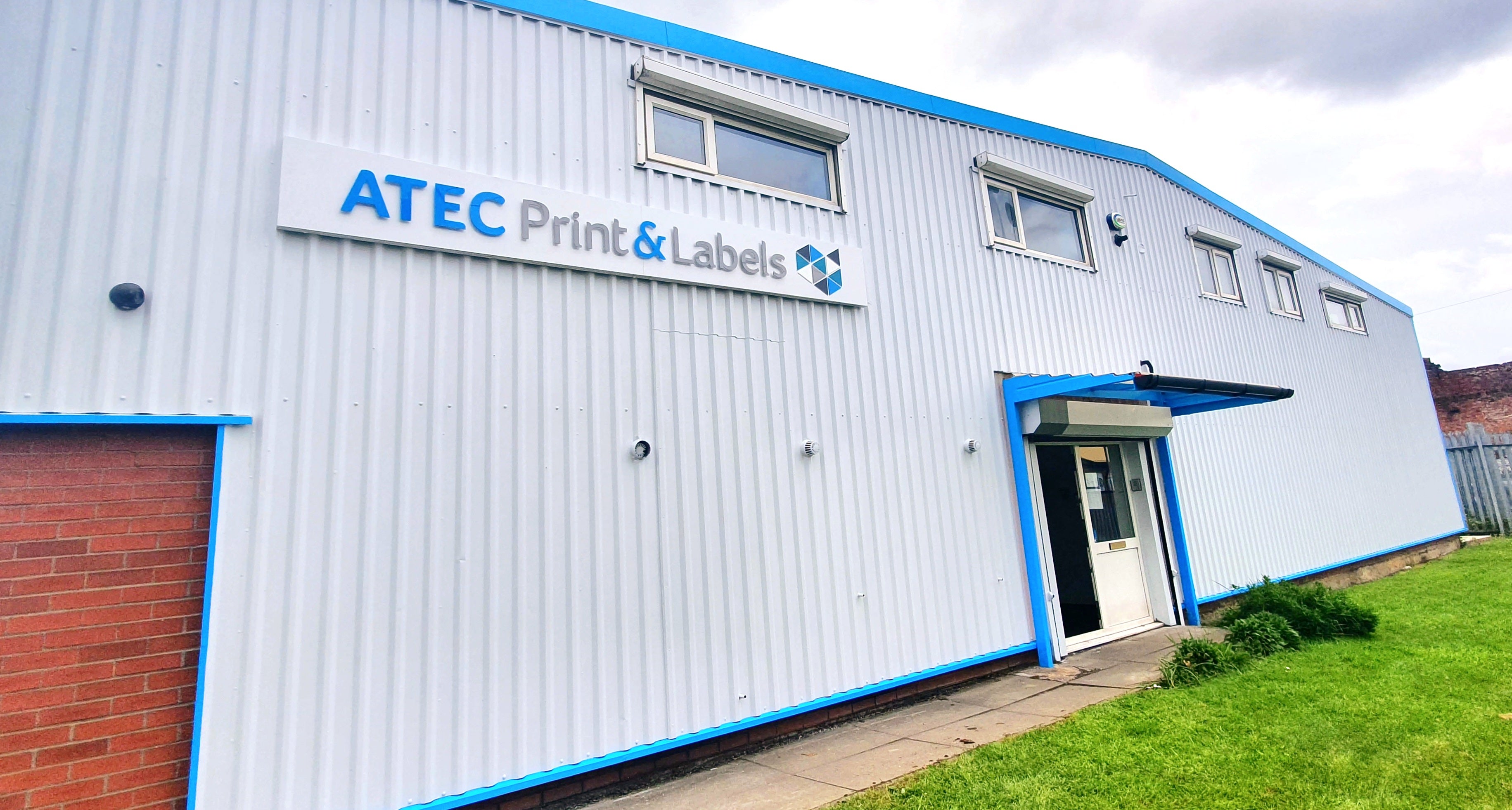 ATEC Print & Labels company building in Rochdale