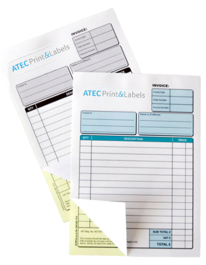 NCR pads and books printed for invoicing and receipts