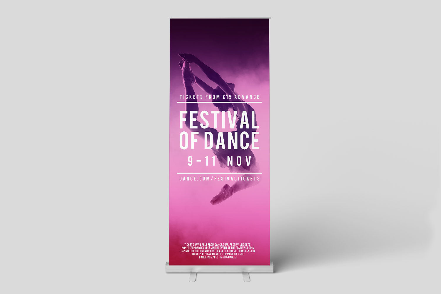 PVC roller banner printed in full colour