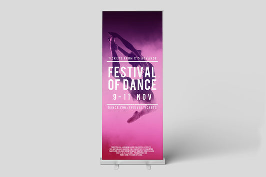 PVC roller banner printed in full colour
